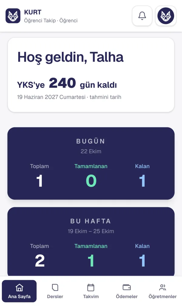Öğrencinin ana sayfası: YKS'ye 240 gün kaldı